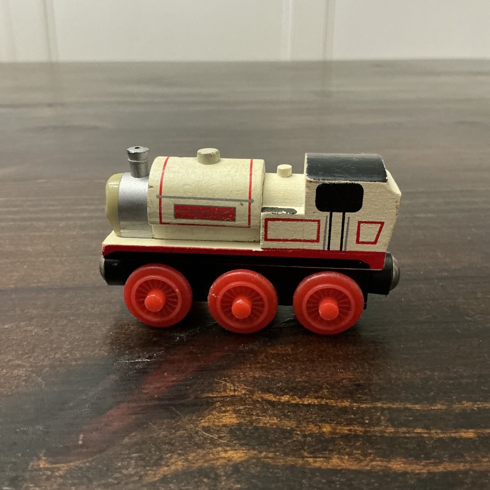 Thomas & Friends Stanley Wooden Railway Engine White Red Magnetic Train Toy - Picture 5 of 6